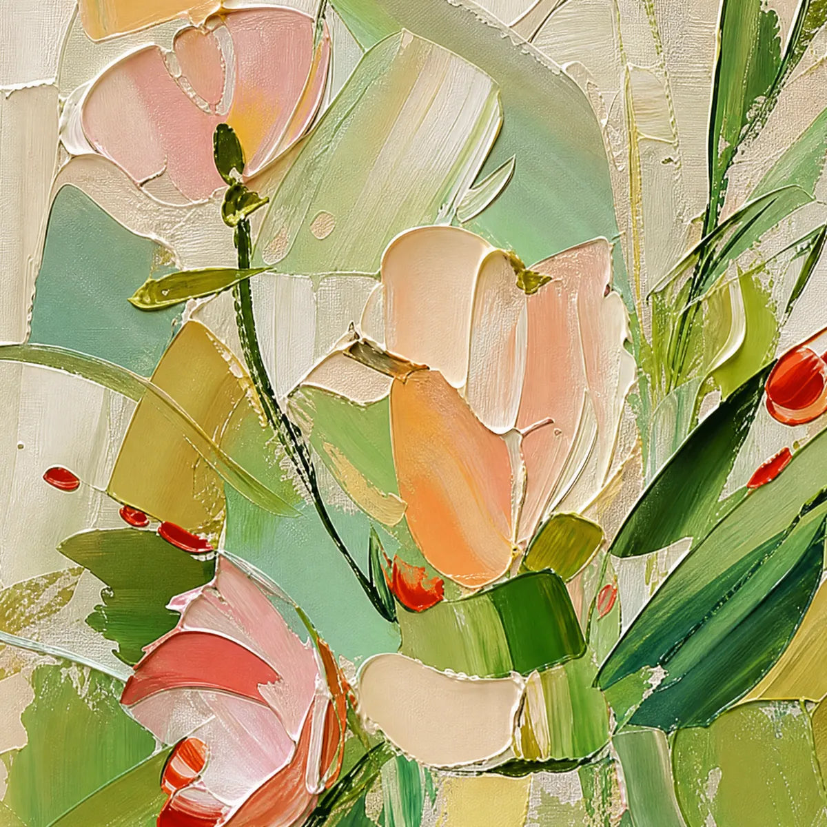 Garden'S Breath – Floral Still Life Impasto Oil Painting, view 3