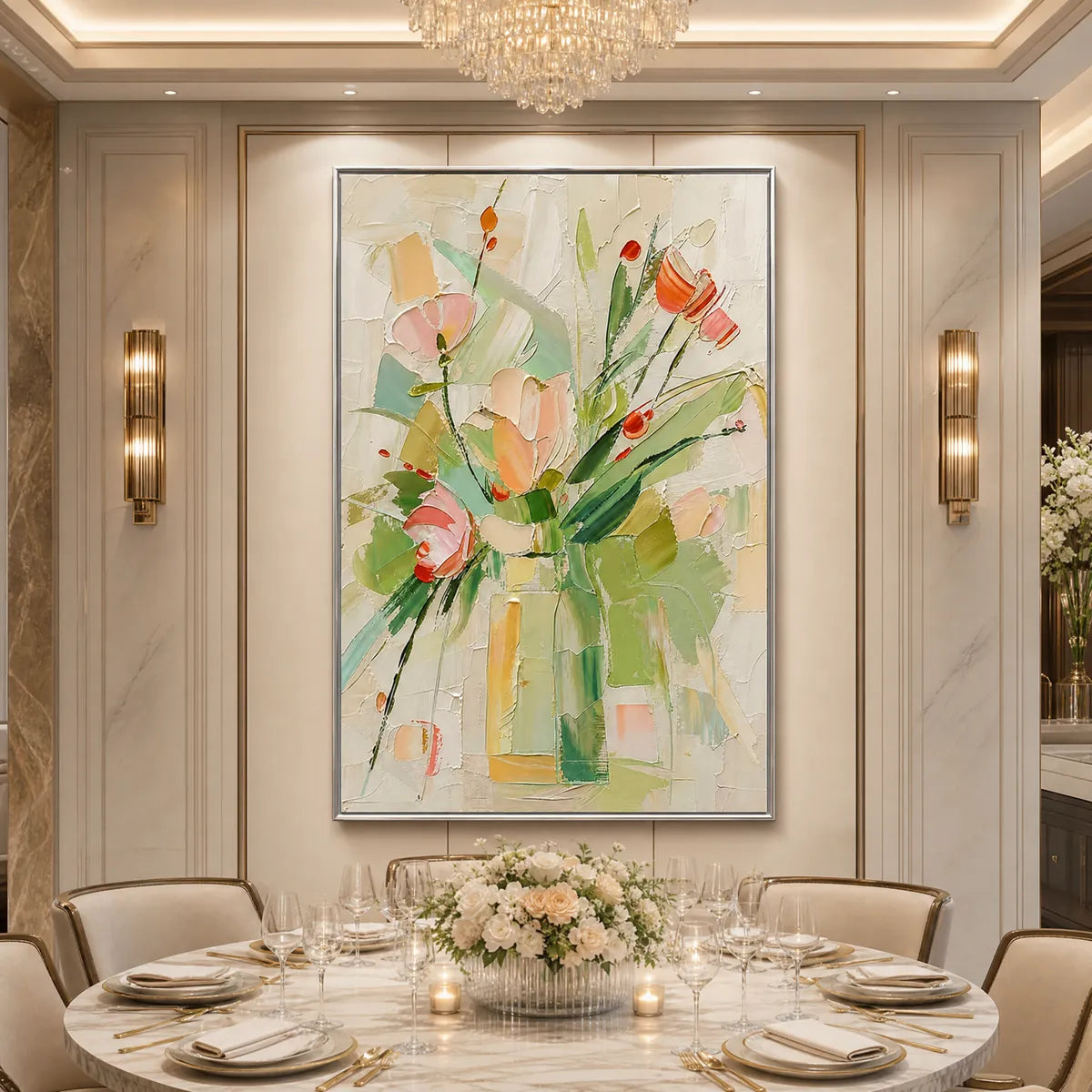 Garden'S Breath – Floral Still Life Impasto Oil Painting, view 5
