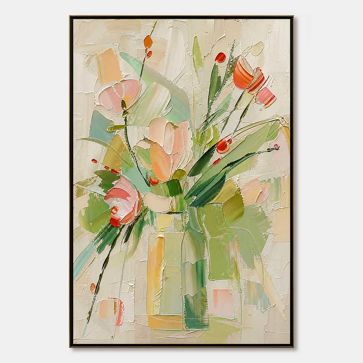 Garden'S Breath – Floral Still Life Impasto Oil Painting, view 1