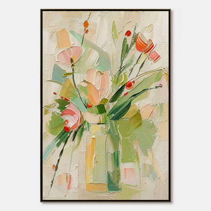 Garden'S Breath – Floral Still Life Impasto Oil Painting, view 1