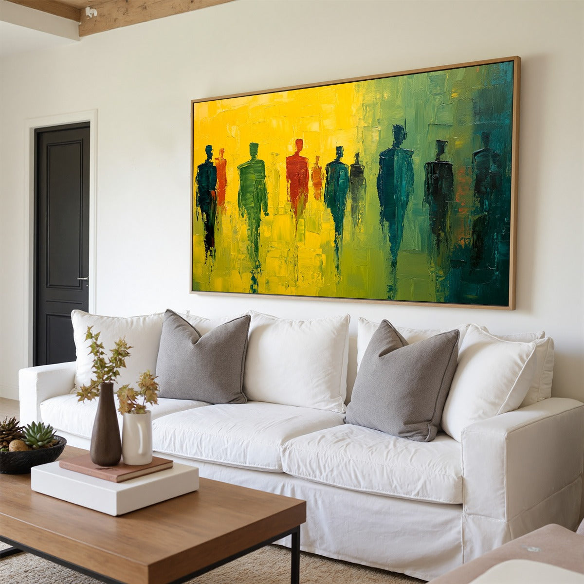 Gathering Light – Figurative Palette Knife Oil Painting, view 5