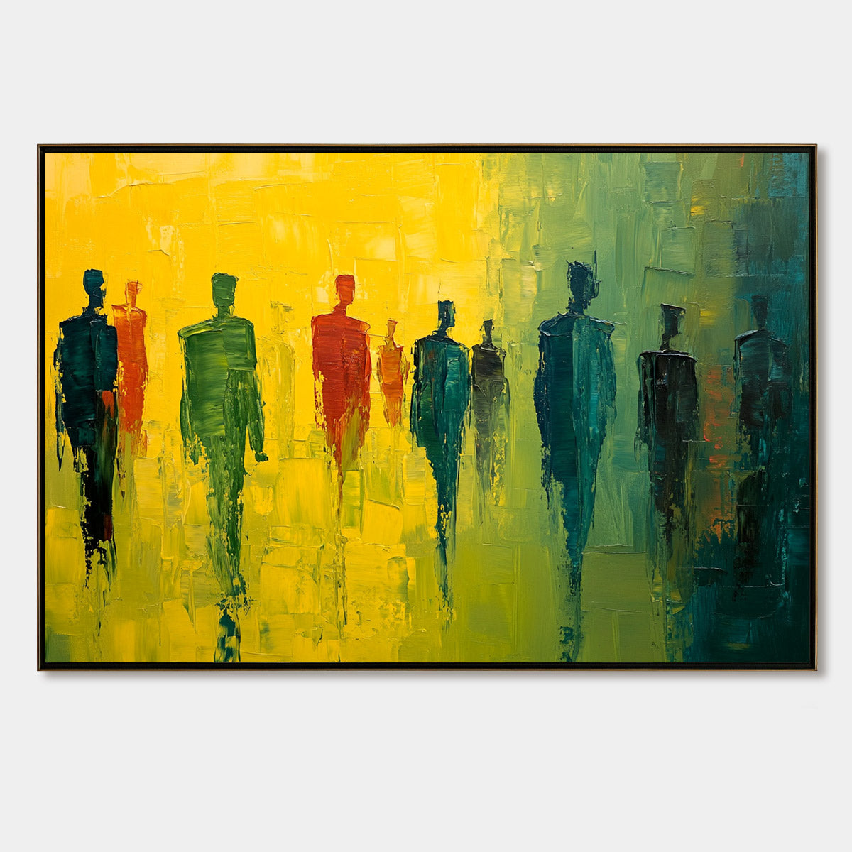 Gathering Light – Figurative Palette Knife Oil Painting, view 1