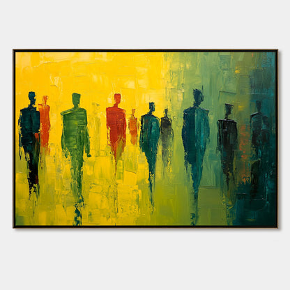 Gathering Light – Figurative Palette Knife Oil Painting, view 1