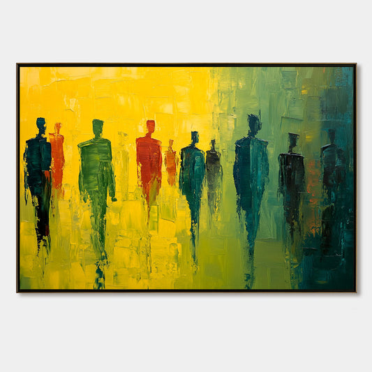 Gathering Light – Figurative Palette Knife Oil Painting, view 1
