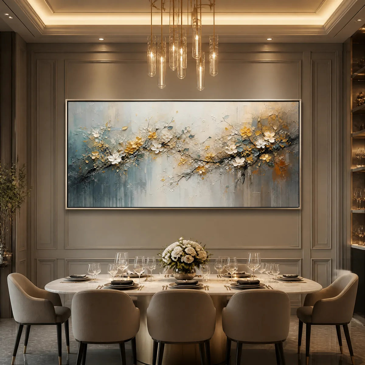 Gold Floral Painting – Golden Branch