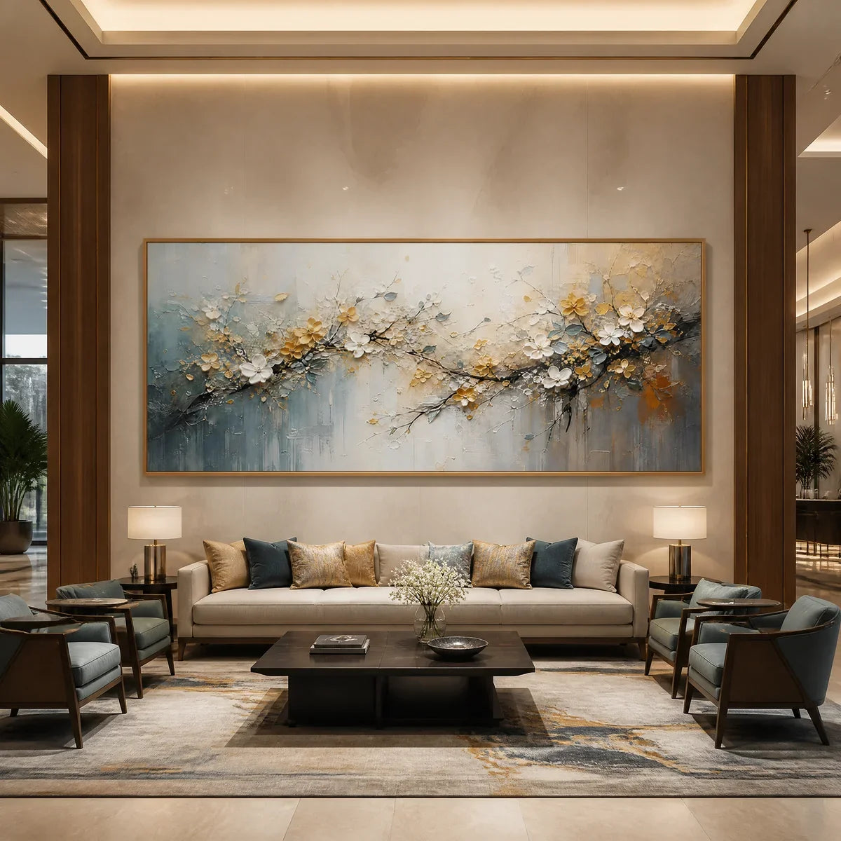 Gold Floral Painting – Golden Branch