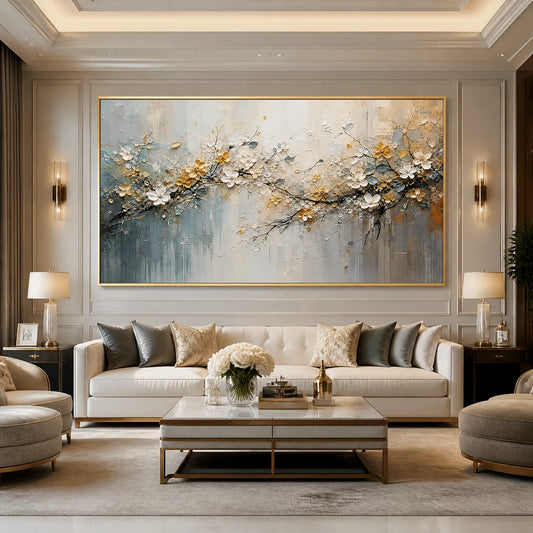 Golden Branch – Floral Painting, view 2