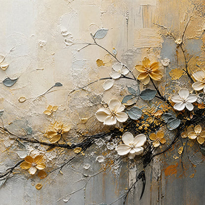 Golden Branch – Floral Painting, view 3
