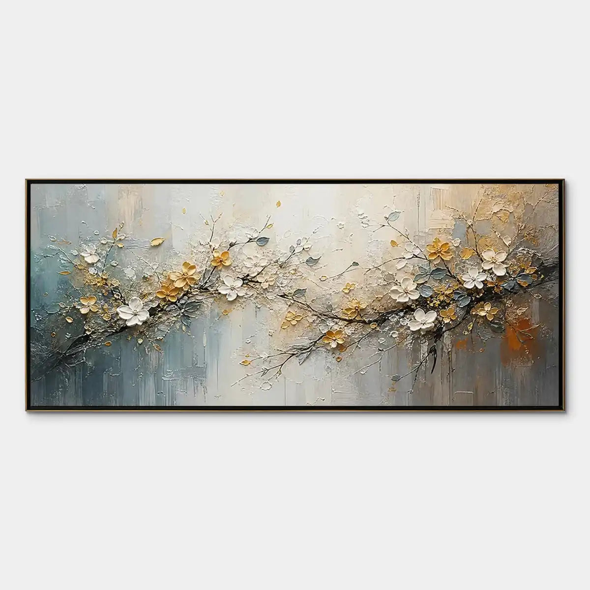 Golden Branch – Floral Painting, view 1