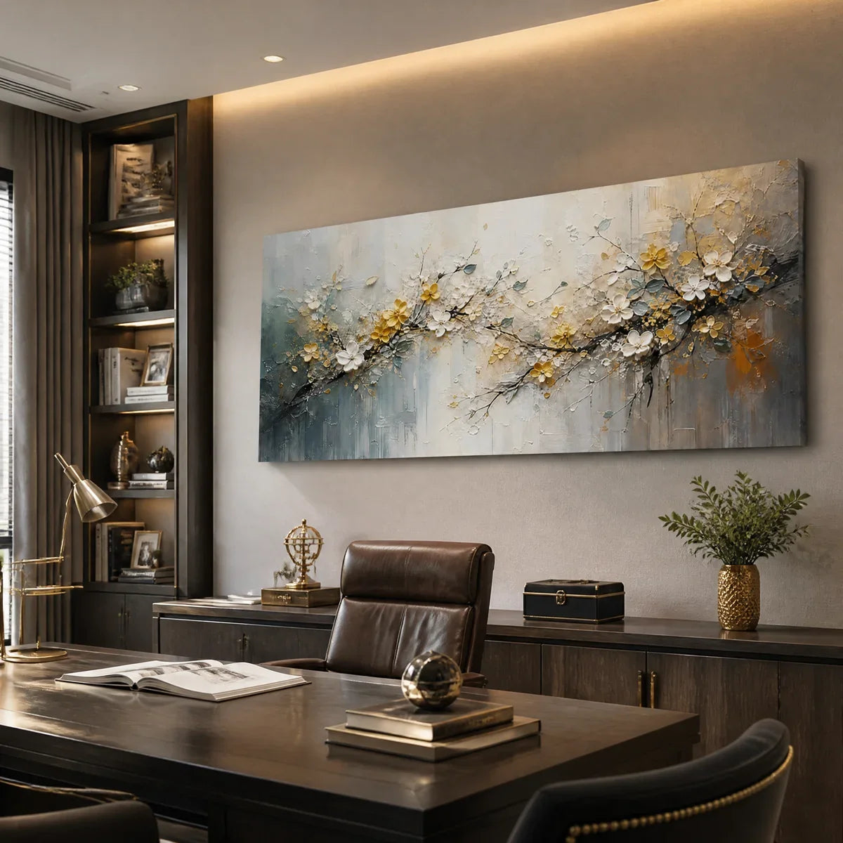 Gold Floral Painting – Golden Branch