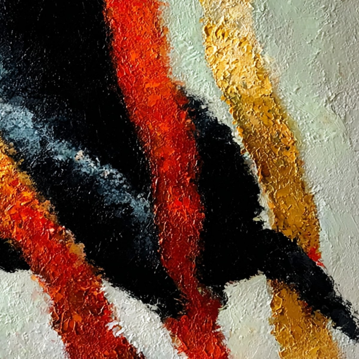 Golden Gaze – Cat Impasto Oil Painting, view 3