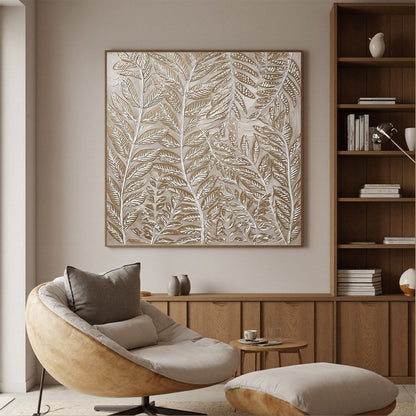 Golden Botanicals – Wabi-Sabi Botanical Oil Painting, view 2