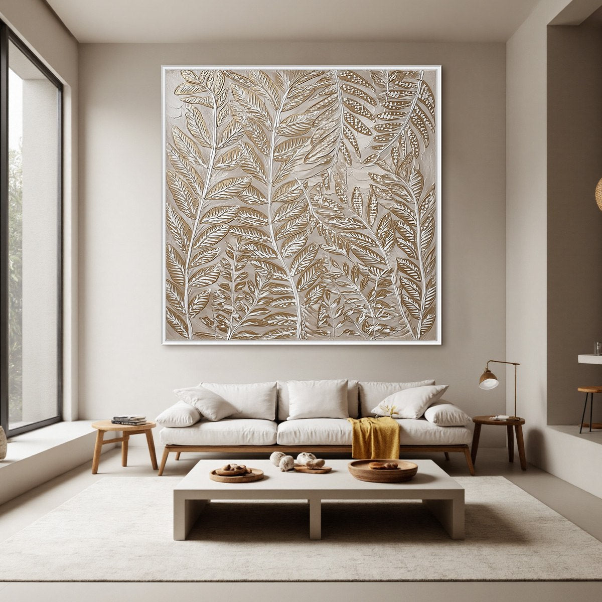 Golden Botanicals – Wabi-Sabi Botanical Oil Painting, view 4