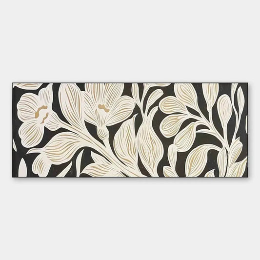 Golden Floral Panoramic – Floral Painting, view 1