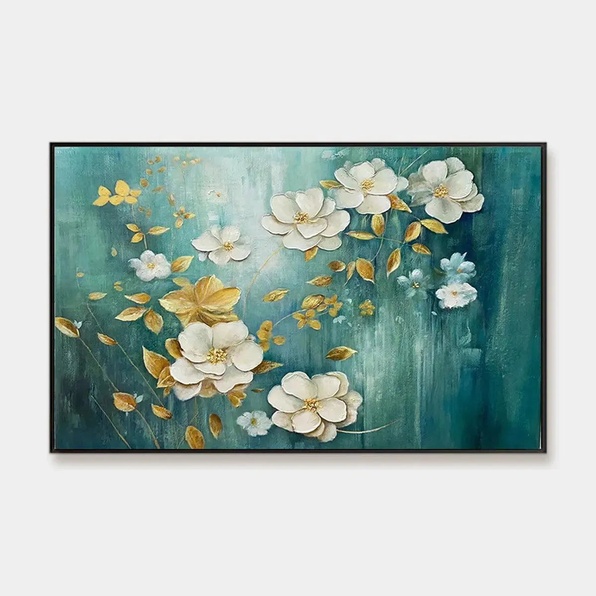 Golden Garden – Impressionist Floral Oil Painting, view 1