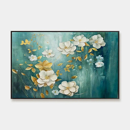 Golden Garden – Impressionist Floral Oil Painting, view 1