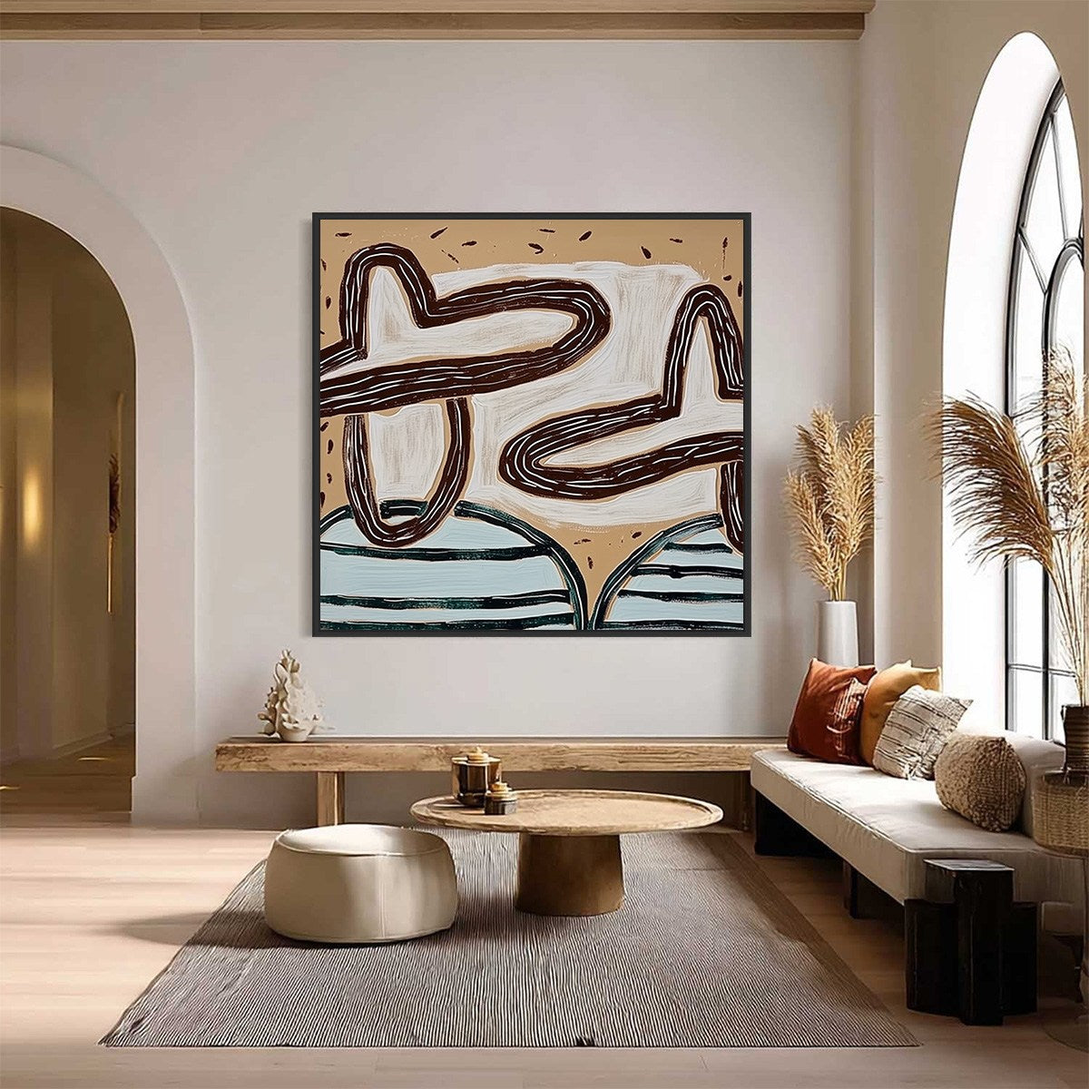 Grounded Flow – Wabi-Sabi Figurative Oil Painting, view 2