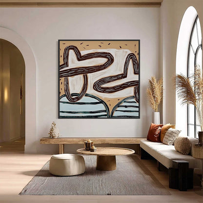 Grounded Flow – Wabi-Sabi Figurative Oil Painting, view 2