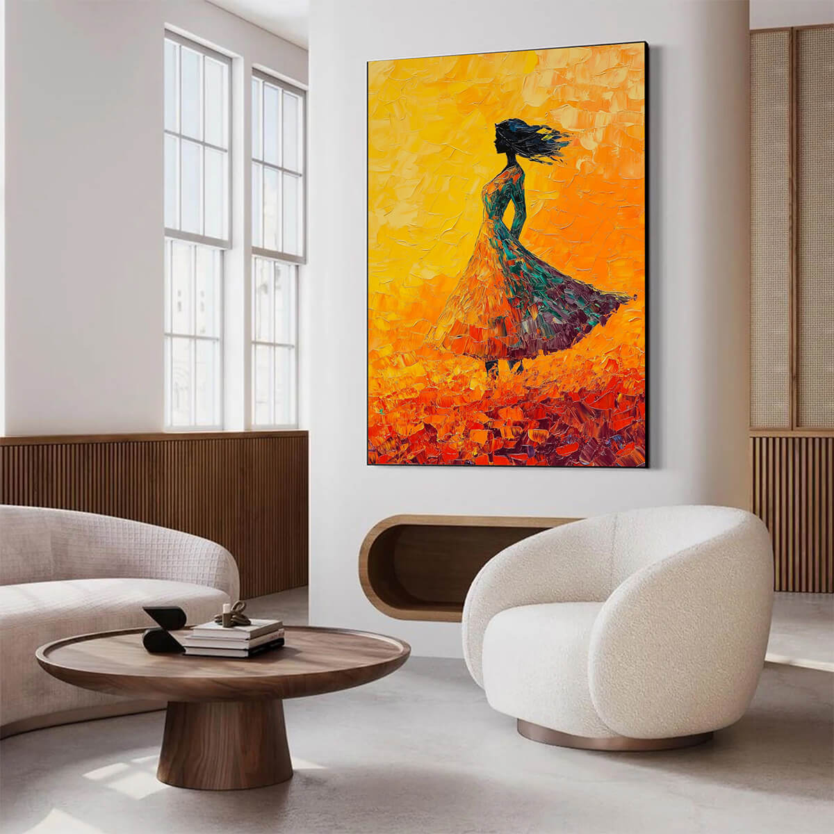 Golden Hour Grace – Figurative Impasto Oil Painting, view 3