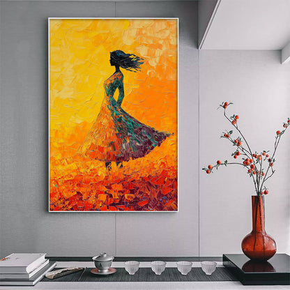 Golden Hour Grace – Figurative Impasto Oil Painting, view 4