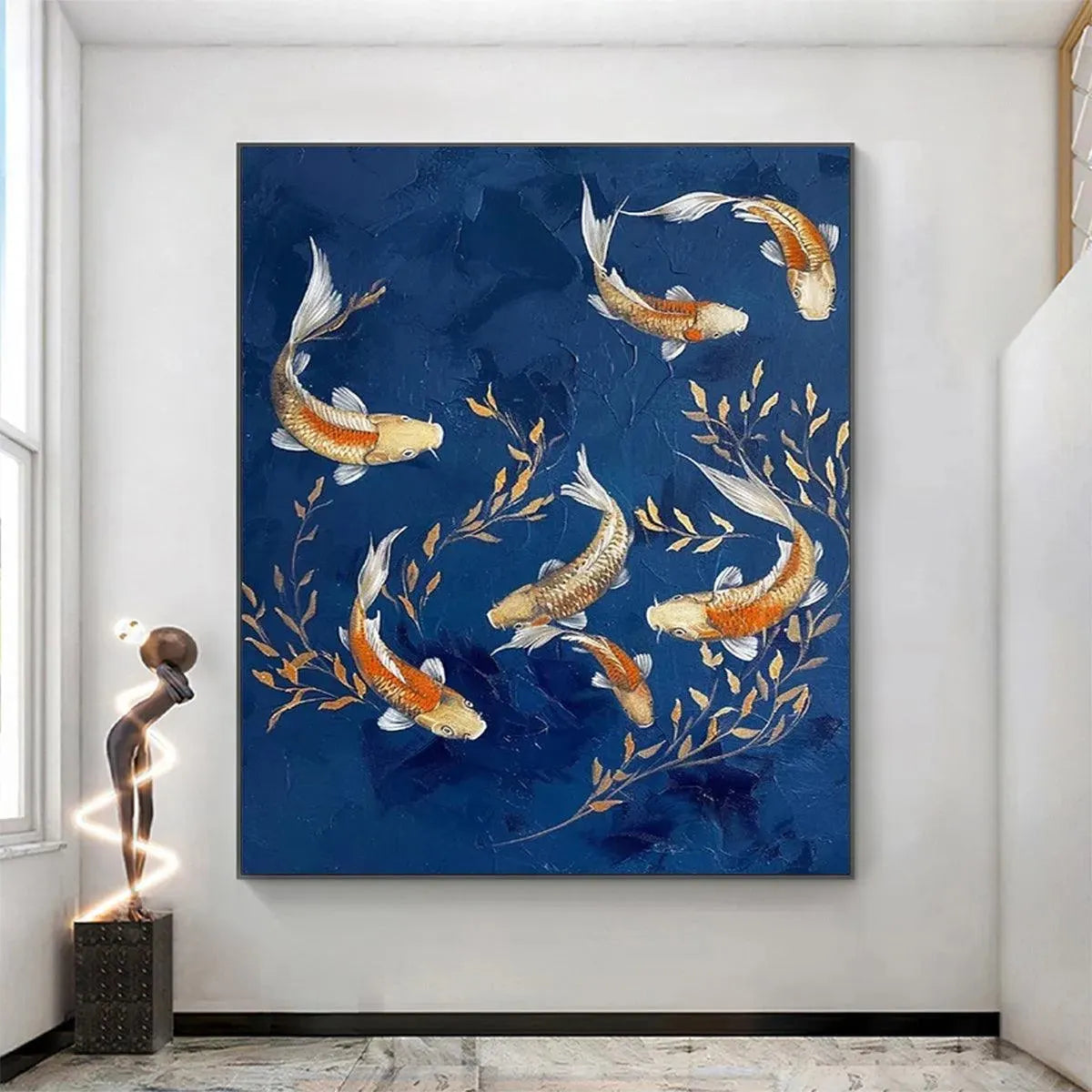 Golden Koi – Koi Fish Oil Painting, view 5