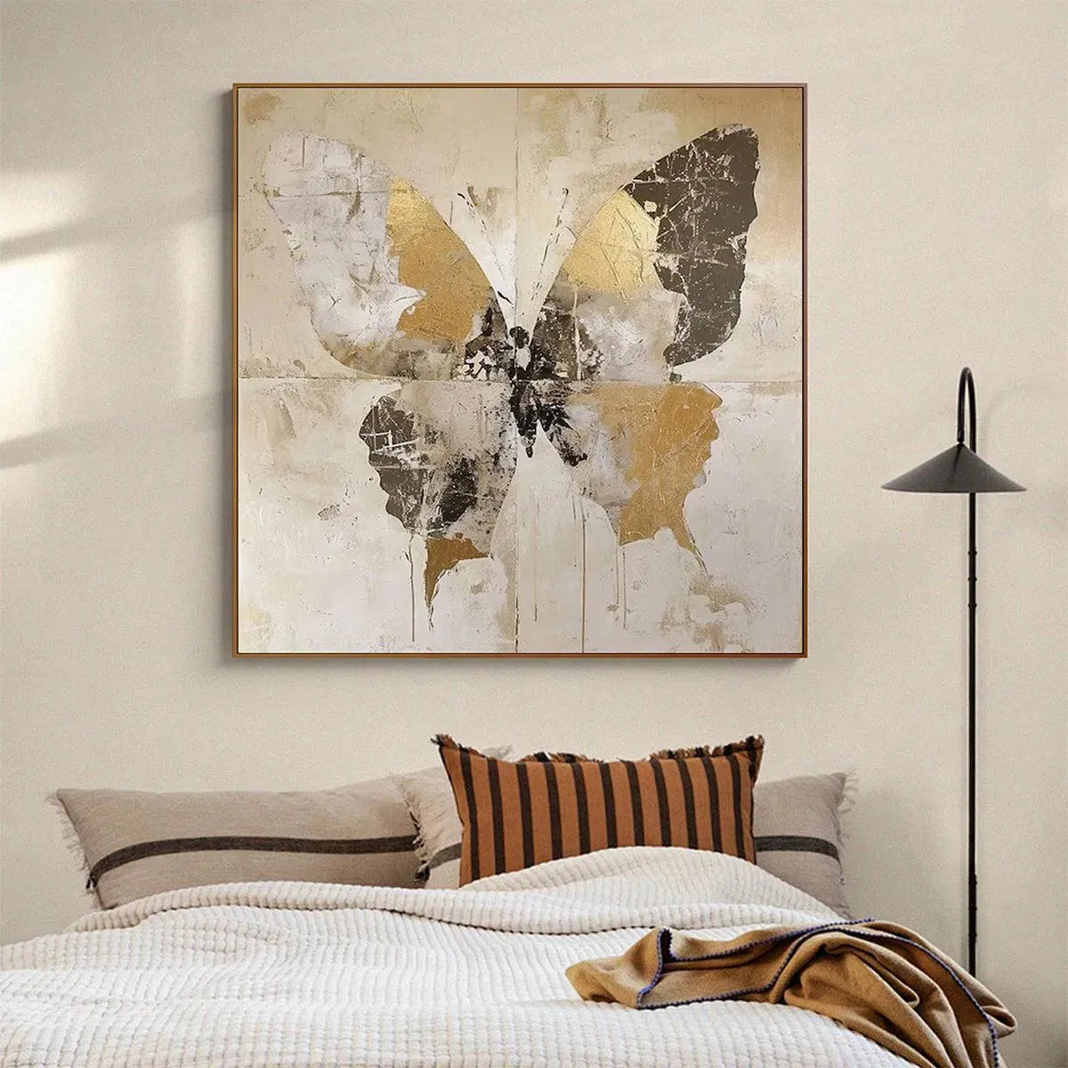 Golden Monarch – Butterfly Textured Oil Painting, view 4