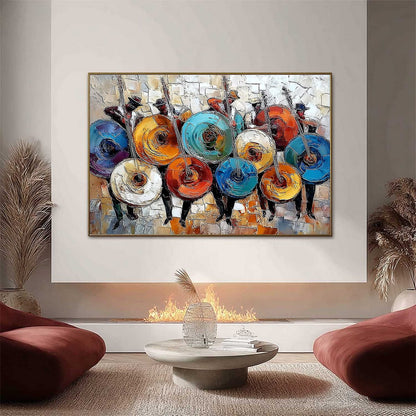 Harmony In Hues – Figurative Palette Knife Oil Painting, view 2