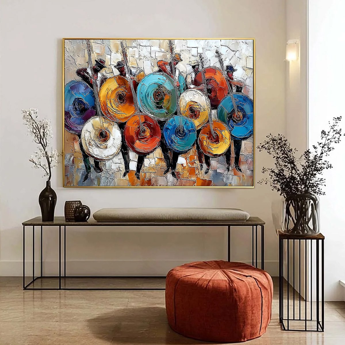 Harmony In Hues – Figurative Palette Knife Oil Painting, view 4