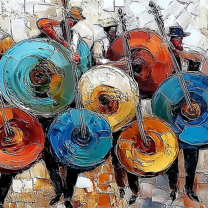 Harmony In Hues – Figurative Palette Knife Oil Painting, view 5