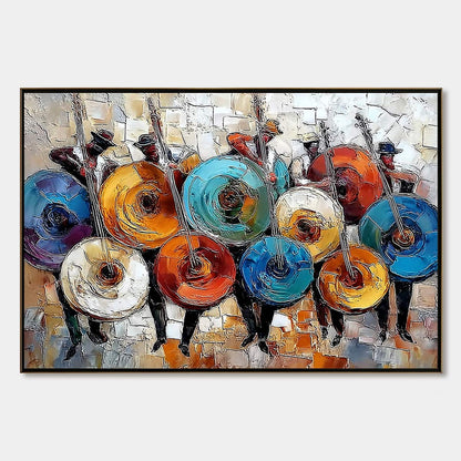Harmony In Hues – Figurative Palette Knife Oil Painting, view 1