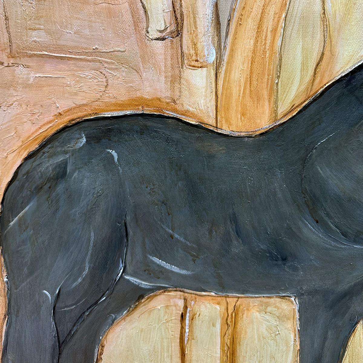 Herd Whispers – Horse Impasto Oil Painting, view 4