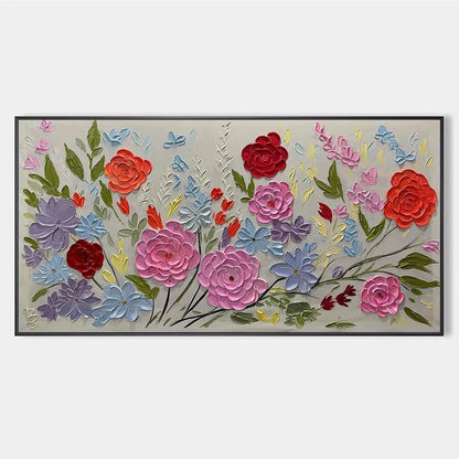 Vibrant Garden – Floral Oil Painting, view 1
