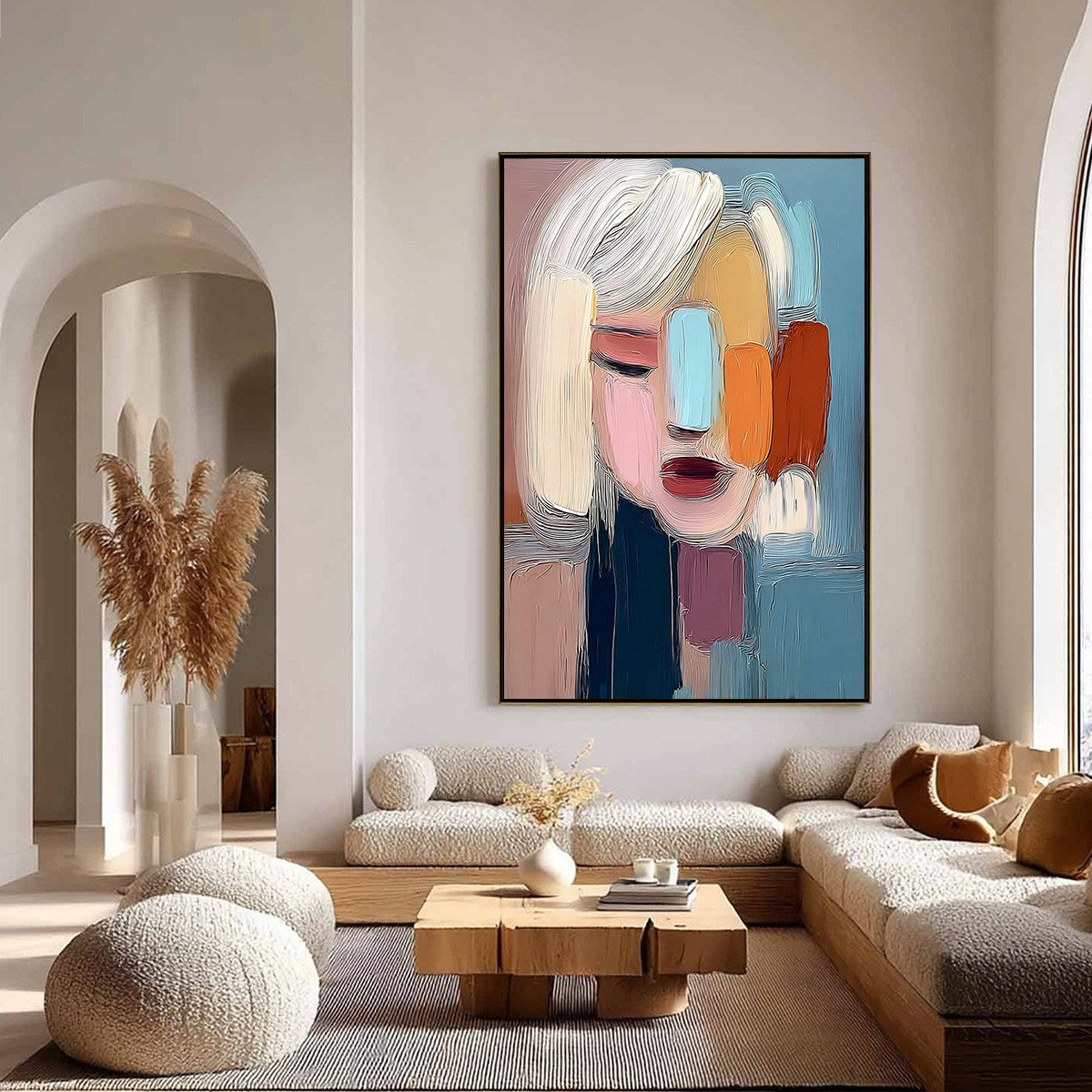 Inner Gaze – Figurative Impasto Oil Painting, view 4