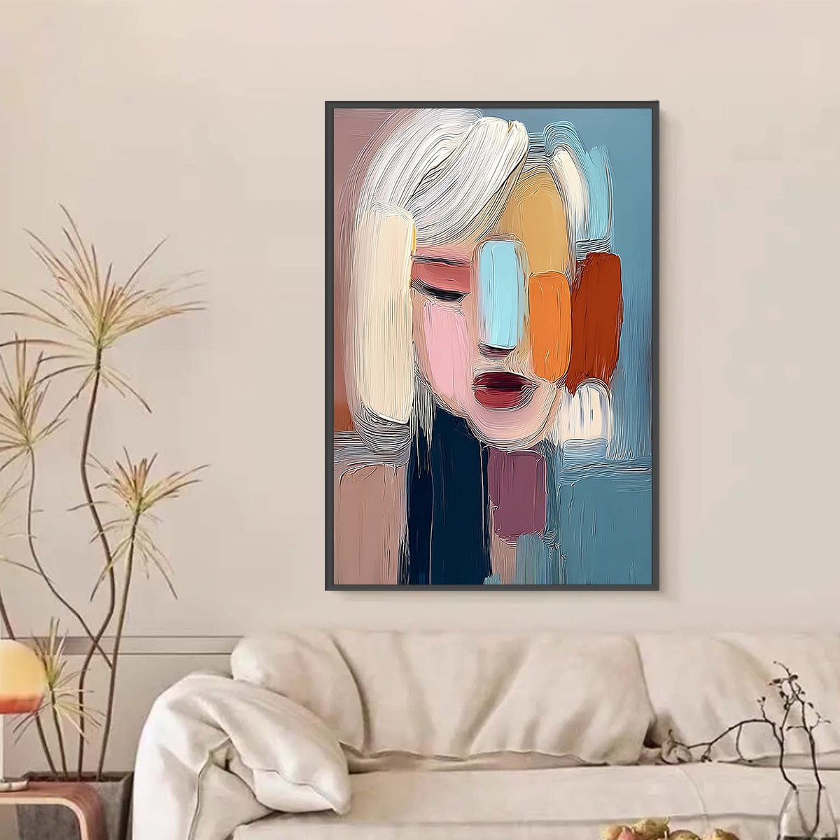Inner Gaze – Figurative Impasto Oil Painting, view 2