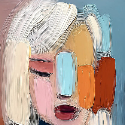 Inner Gaze – Figurative Impasto Oil Painting, view 3