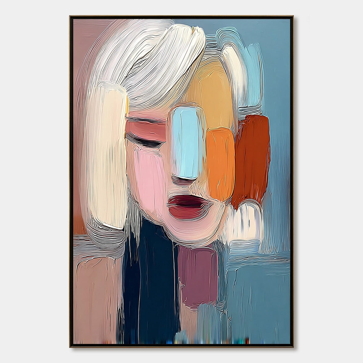 Inner Gaze – Figurative Impasto Oil Painting, view 1