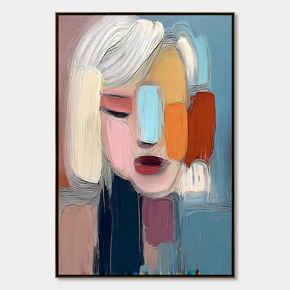 Inner Gaze – Figurative Impasto Oil Painting, view 1