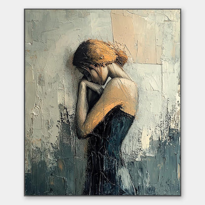Inner Reflections – Figurative Textured Oil Painting, view 1