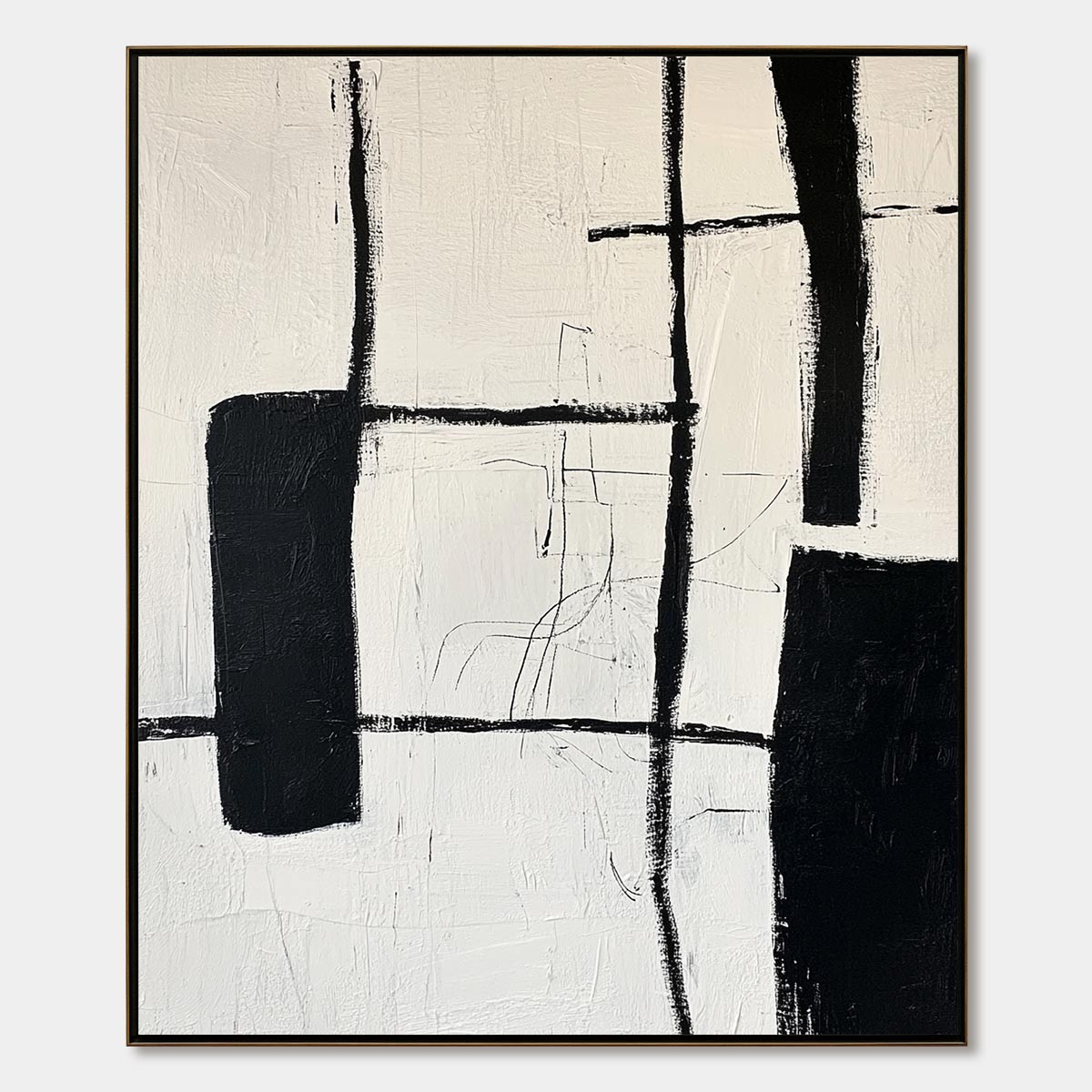 Intersection – Wabi-Sabi Abstract Oil Painting, view 1
