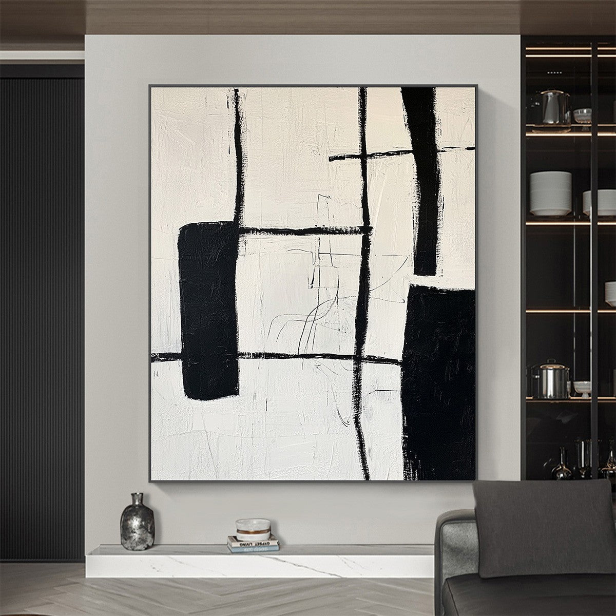 Intersection – Wabi-Sabi Abstract Oil Painting, view 5
