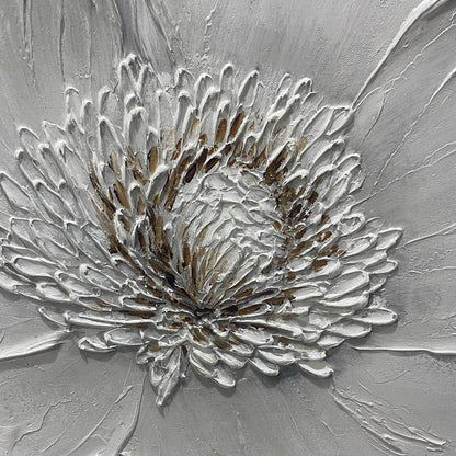 Ivory Bloom – Minimalist Floral Oil Painting, view 5