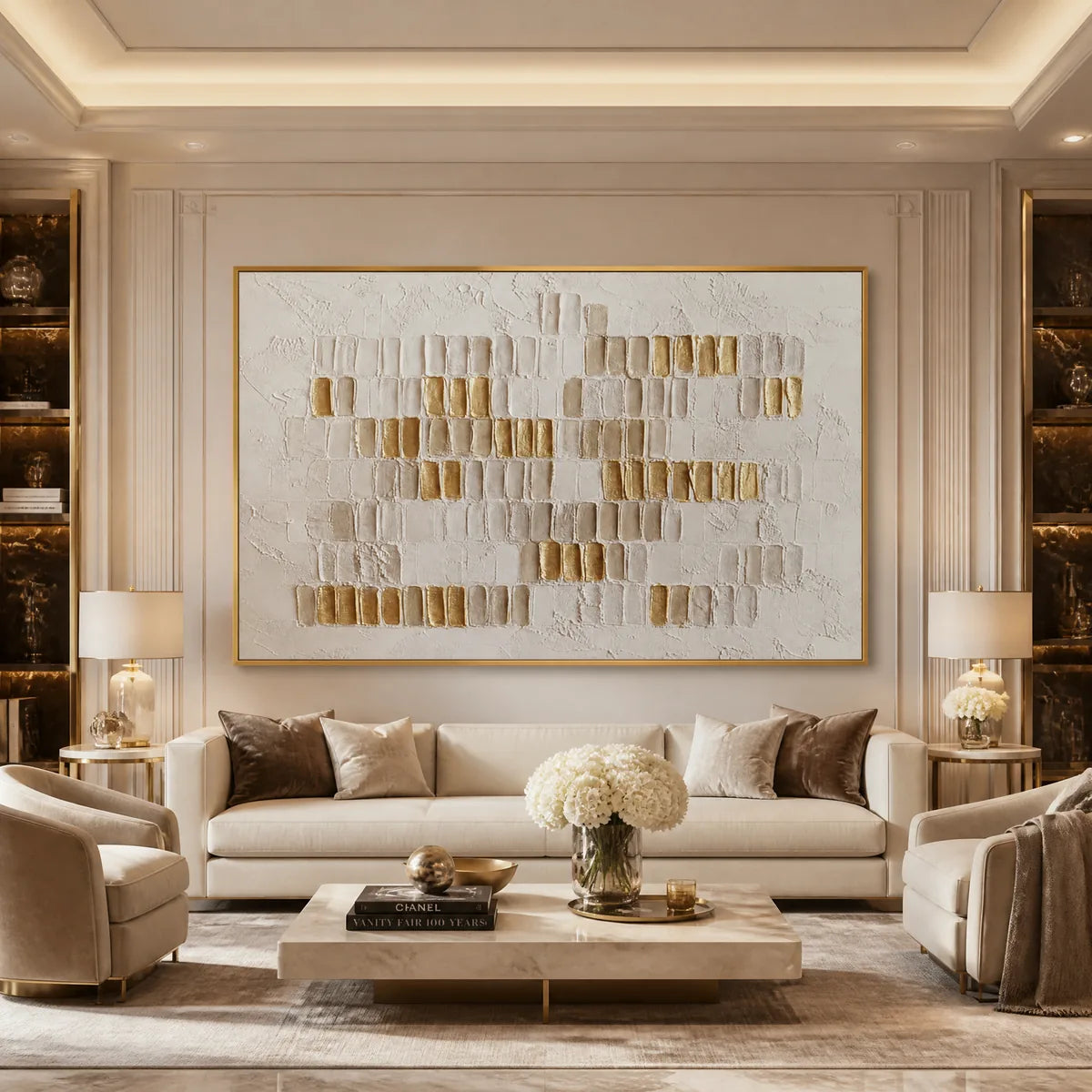 Ivory Halo – Wabi-Sabi Abstract Oil Painting, view 2