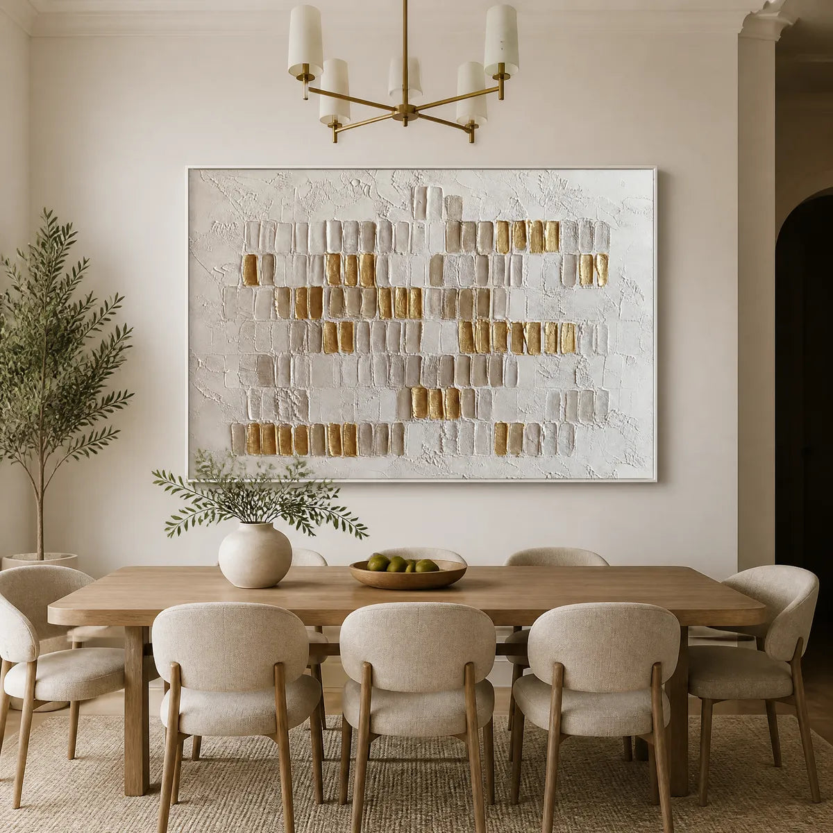 Ivory Halo – Wabi-Sabi Abstract Oil Painting, view 5
