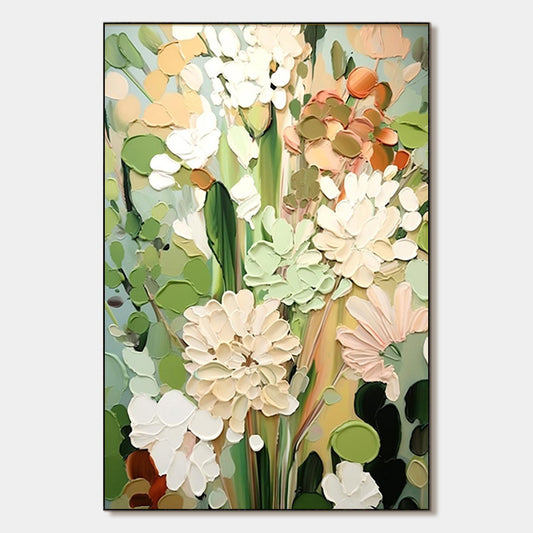 Serene Blossoms – Impressionist Floral Oil Painting, view 1