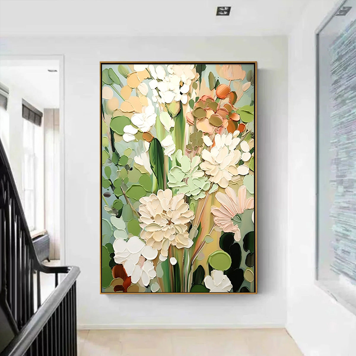 Serene Blossoms – Impressionist Floral Oil Painting, view 2