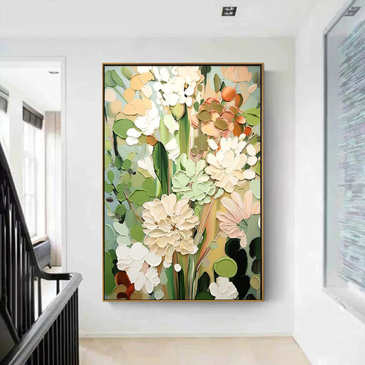 Serene Blossoms – Impressionist Floral Oil Painting, view 2
