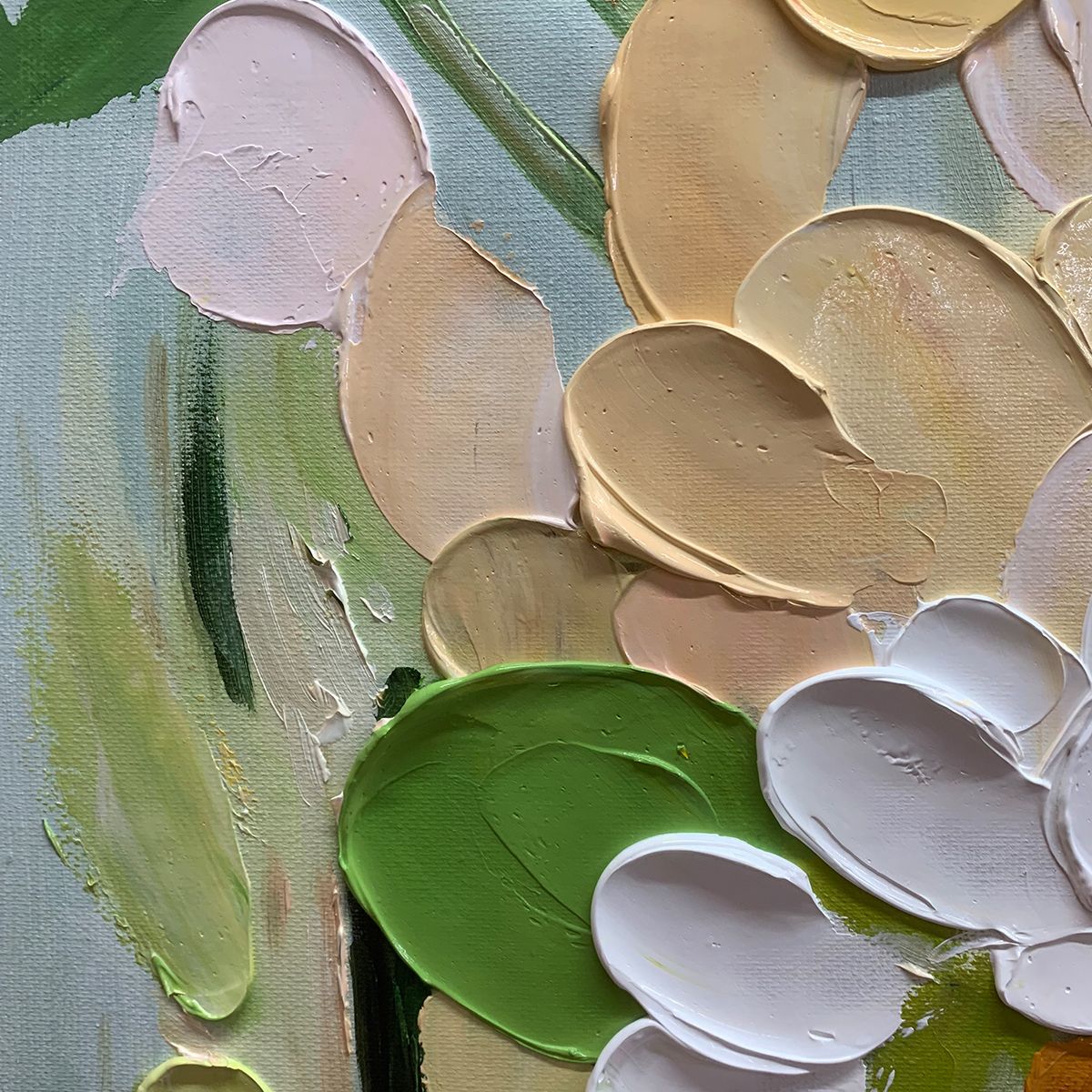 Impressionist Floral Oil Painting – Serene Blossoms