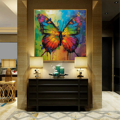Iridescent Wings – Butterfly Textured Oil Painting, view 2