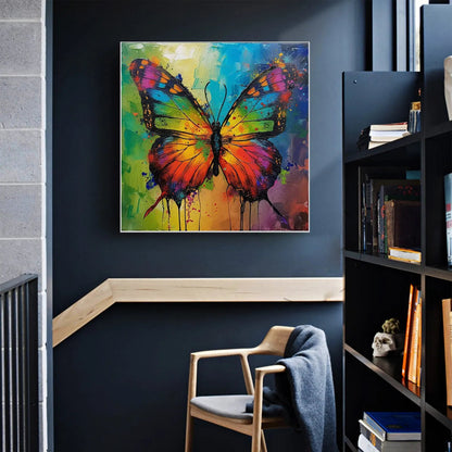Iridescent Wings – Butterfly Textured Oil Painting, view 4