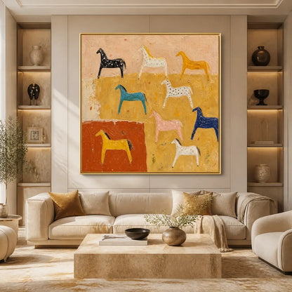 Joyful Horse – Horse Oil Painting, view 2